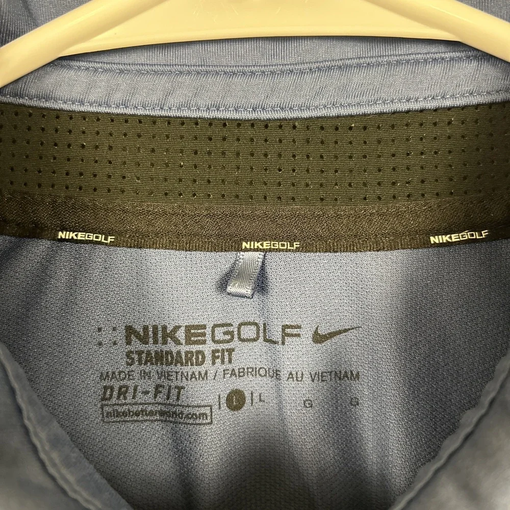 Nike Golf Dri-FIT Mobility‎ Camo Polo Shirt Mens L Blue Digicam Stretch